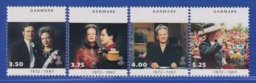 Dänemark 1997 Mi.-Nr. 1142-1145  25 J. Regentschaft Königin Margrethe II. **/MNH