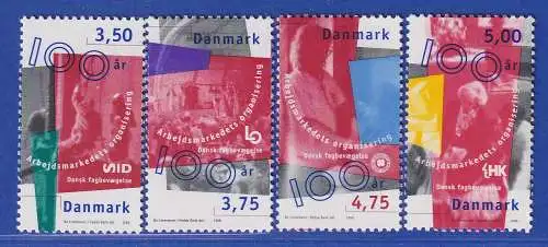 Dänemark 1998 Mi.-Nr. 1170-1173  Arbeitnehmer-Vereinigungen **/MNH