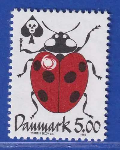 Dänemark 1998 Mi.-Nr. 1175  Umweltschutz: Marienkäfer **/MNH