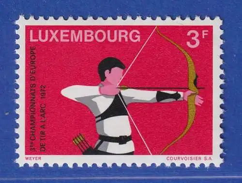 Luxemburg 1972 3. Europameisterschaften im Bogenschießen Mi.-Nr. 848 **/MNH