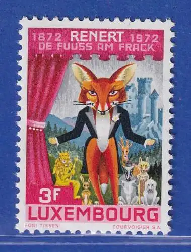 Luxemburg 1972 Renert: "Der Fuchs im Frack"  Mi.-Nr. 852 **/MNH