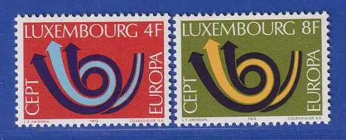 Luxemburg 1973 EUROPA Stilisiertes Posthorn Mi.-Nr. 862-63 **/MNH