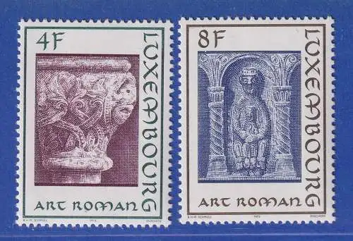 Luxemburg 1973 Architektur: Romanik Mi.-Nr. 866-67 **/MNH