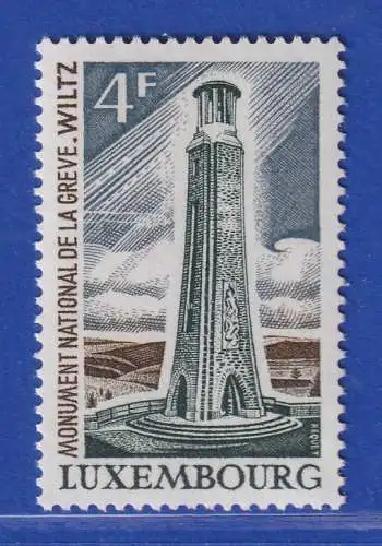 Luxemburg 1973 Nationales Streikdenkmal in Wiltz Mi.-Nr. 870 **/MNH