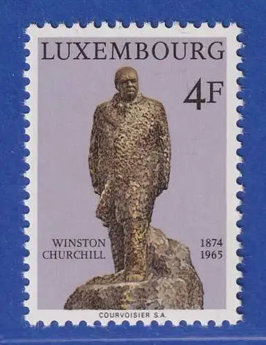 Luxemburg 1974 Winston Churchill Bronzestatue Mi.-Nr. 884 **/MNH