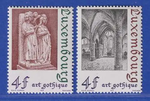 Luxemburg 1974 Architektur: Gotik Mi.-Nr. 887-88 **/MNH