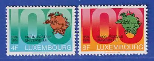 Luxemburg 1974 100 Jahre Weltpostverein UPU Mi.-Nr. 889-90 **/MNH