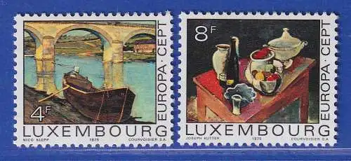 Luxemburg 1975 EUROPA Gemälde Mi.-Nr. 904-05 **/MNH