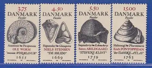 Dänemark 1998 Mi.-Nr. 1195-1198  Fossilienfunde  **/MNH