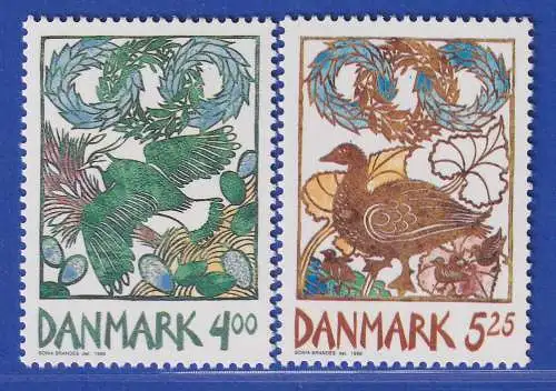 Dänemark 1999 Mi.-Nr. 1207-1208  Scherenschnitte Frühlingsboten **/MNH