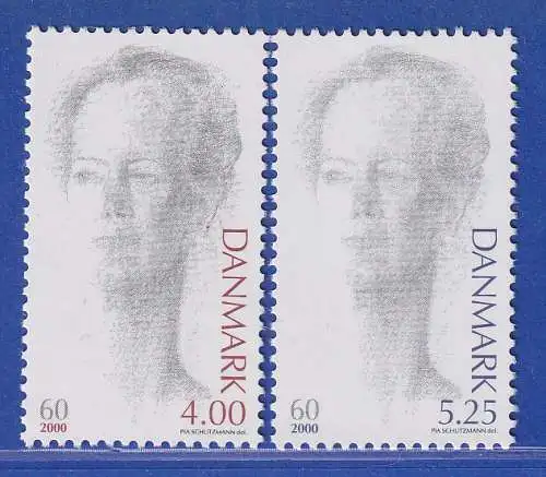 Dänemark 2000 Mi.-Nr. 1238-1239  60. Geburtstag von Königin Margrethe II. **/MNH