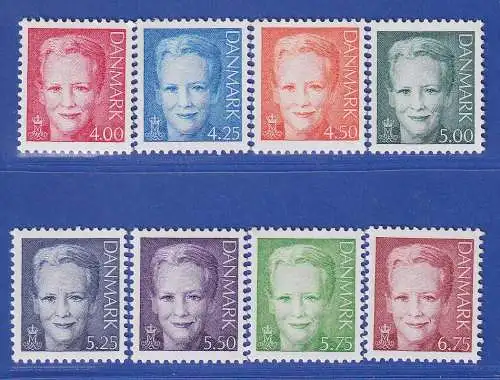 Dänemark 2000 Mi.-Nr. 1240-1247  Freimarken: Königin Margrethe II. **/MNH