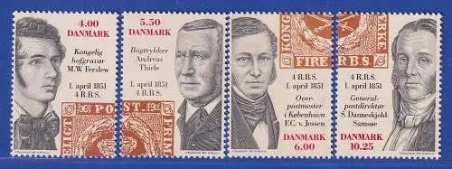 Dänemark 2001 Mi.-Nr. 1273-1276  150 Jahre dänische Brifmarken  **/MNH