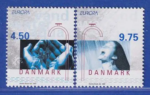 Dänemark 2001 Mi.-Nr. 1277-1278  Europa: Lebensspender Wasser  **/MNH