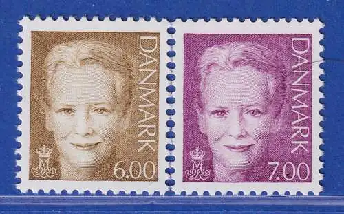 Dänemark 2001 Mi.-Nr. 1279-1280  Freimarken: Königin Margrethe II. **/MNH