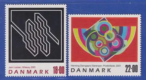 Dänemark 2001 Mi.-Nr. 1285-1286  Zeitgenössosche Kunst  **/MNH