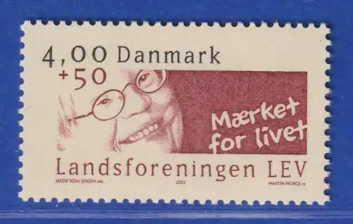 Dänemark 2002 Mi.-Nr. 1305  50 Jahre LEV, Kind mit Down-Syndrom **/MNH