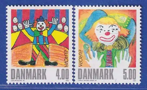 Dänemark 2002 Mi.-Nr. 1310-1311  Europa: Zirkus Clowns  **/MNH