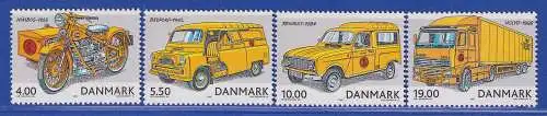 Dänemark 2002 Mi.-Nr. 1312-1315  Postfahrzeuge  **/MNH