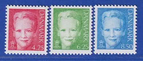 Dänemark 2003 Mi.-Nr. 1327-1329  Freimarken: Königin Margrethe II. **/MNH