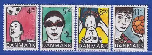 Dänemark 2003 Mi.-Nr. 1331-1334  Sport und Jugend **/MNH