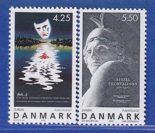 Dänemark 2003 Mi.-Nr. 1341-1342  Europa: Plakatkunst    **/MNH