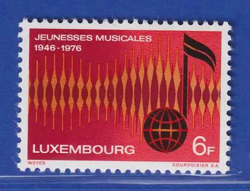 Luxemburg 1976 Jeunesses Musicales Symbolik für Musik Mi.-Nr.932 **/MNH