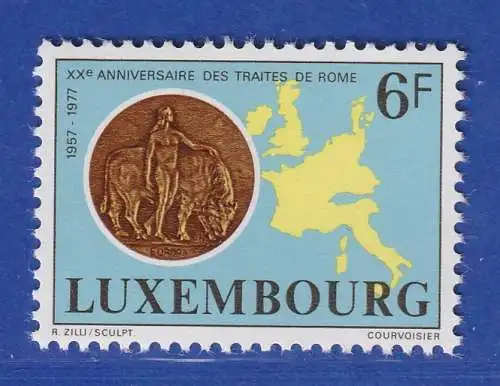 Luxemburg 1977 20 Jahre Römische Verträge Mi.-Nr. 956 **/MNH