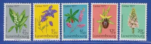 Luxemburg 1977 Caritas Gechützte Pflanzen Mi.-Nr. 957-61 Satz kpl. **/MNH