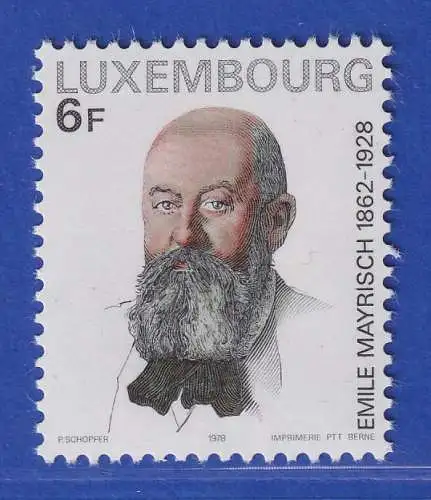 Luxemburg 1978 Emile Mayrisch Großindustrieller Mi.-Nr. 971 **/MNH