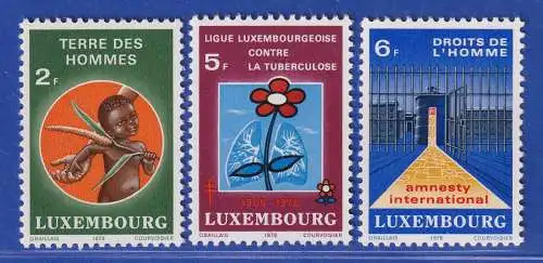 Luxemburg 1978 Solidarität internat. Organisationen Mi.-Nr. 972-74 **/MNH