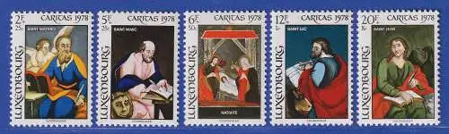 Luxemburg 1978 Caritas Hinterglasmalerei Mi.-Nr. 976-80 Satz kpl. **/MNH