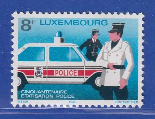 Luxemburg 1980 50 Jahre verstaatlichte Lokalpolizei Mi.-Nr. 1017 **/MNH