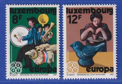 Luxemburg 1981 EUROPA Folklore Mi.-Nr. 1031-32. **/MNH