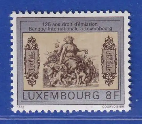 Luxemburg 1981 125 Jahre Banknotenprivileg Mi.-Nr. 1034 **/MNH