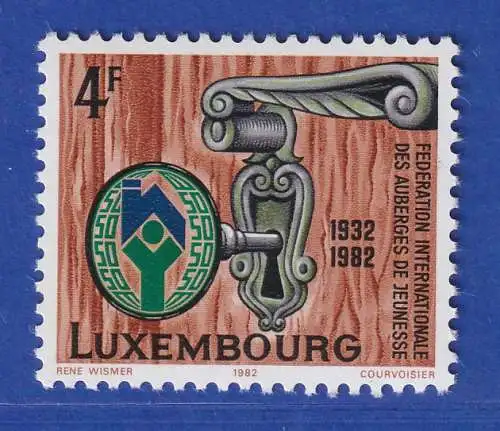 Luxemburg 1982 50 Jahre Int. Vereinigung der Jugendherbergen Mi.-Nr. 1060 **/MNH