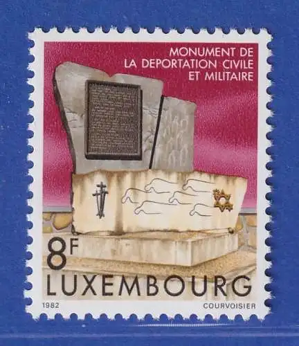 Luxemburg 1982 Denkmal der zivilen und militär. Deportation Mi.-Nr. 1062 **/MNH