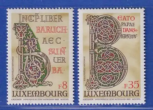 Luxemburg 1983 Echternacher Riesenbibel Mi.-Nr. 1076-77 **/MNH