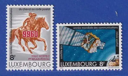 Luxemburg 1983 Weltkommunikationsjahr Mi.-Nr. 1078-79 **/MNH