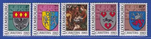 Luxemburg 1983 Caritas Gemeindewappen Mi.-Nr. 1086-90 Satz kpl. **/MNH