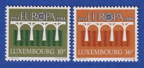 Luxemburg 1984 EUROPA: 25 Jahre CEPT Brücke Mi.-Nr. 1098-99 **/MNH