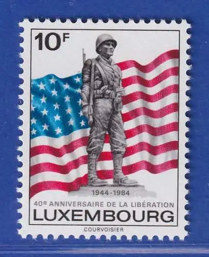 Luxemburg 1984 40. Jahrestag der Befreiung GI vor USA-Flagge Mi.-Nr. 1111 **/MNH