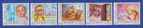 Luxemburg 1984 Caritas Kinderporträts Mi.-Nr. 1112-16 Satz kpl. **/MNH