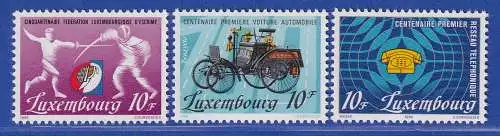 Luxemburg 1985 Jahresereignisse versch. Anlässe Mi.-Nr. 1121-23 Satz kpl. **/MNH