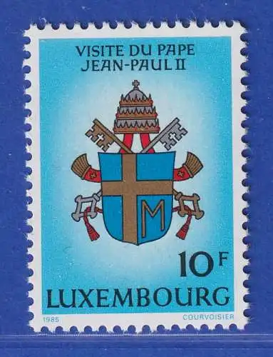 Luxemburg 1985 Besuch von Papst Johannes Paul II.  Mi.-Nr. 1124 **/MNH