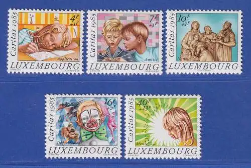 Luxemburg 1985 Caritas Kinderporträts Mi.-Nr. 1138-42 Satz kpl. **/MNH