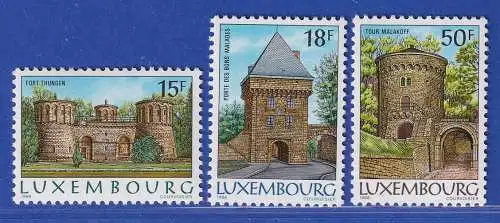 Luxemburg 1986 Festung Bauwerke norm. Papier Mi.-Nr. 1153-55 x **/MNH