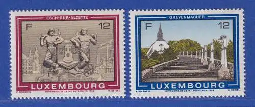 Luxemburg 1986 Sehenswürdigkeiten Esch / Grevenmacher Mi.-Nr. 1160-61 **/MNH