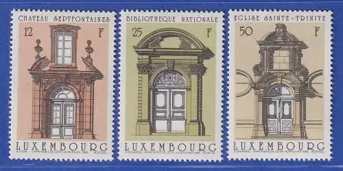 Luxemburg 1988 Portale aus dem 18. Jahrhundert Mi.-Nr. 1204-06 **/MNH