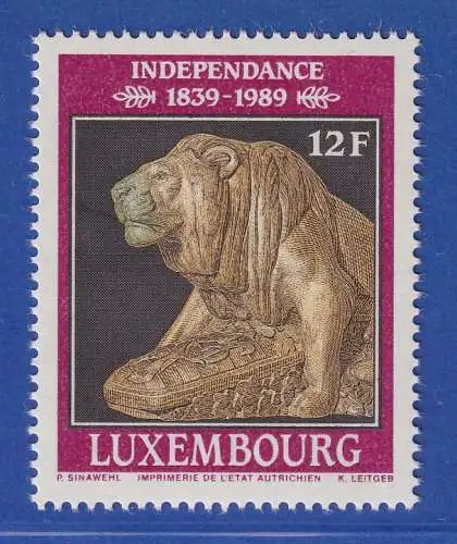 Luxemburg 1989 150 Jahre Unabhängigkeit, Bronzelöwe Mi.-Nr. 1217 **/MNH